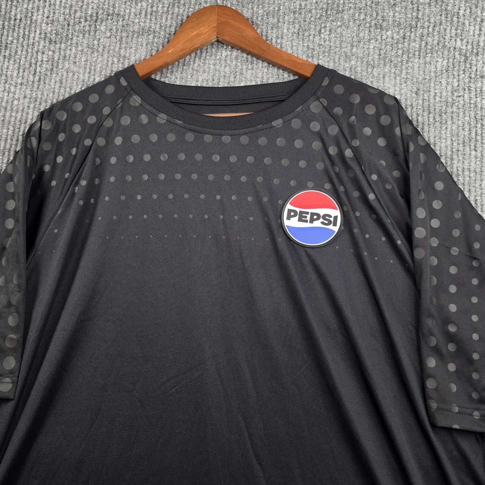 G&G Pepsi Workwear Jersey Mens XL Black Polka Dot Promo Raglan Activewear Tee
